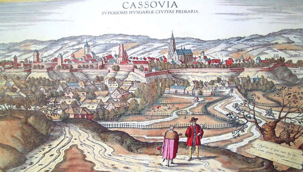 Kosice Cassovia veduta 1617 zdroj internet a dig.archiv KPU