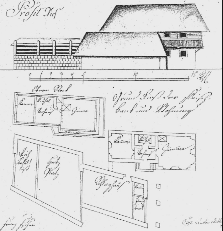 Byt erárneho mäsiara s bitúnkom, 1764, autor: F. X. Fischer, kópia: A. Dietrich